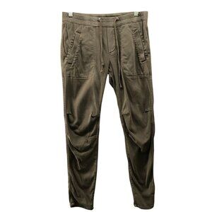 James Perse Soft Drape Pants Womens S (1) Olive Green Jogger Drawstring